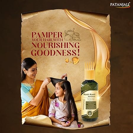 Patanjali Kesh Kanti Advance Herbal Hair Expert Oil 100ml, Stronger & Longer Hair for Women & Men, Nourishing Hair Oil Enriched with Amla, Reetha, Kalonji & Shikakai