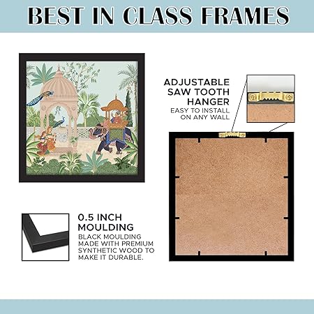 Rousrie Framed Art Painting For Home, Living Room, Hall | Traditional Paintings With Frame For Home Decor (Rajasthani)