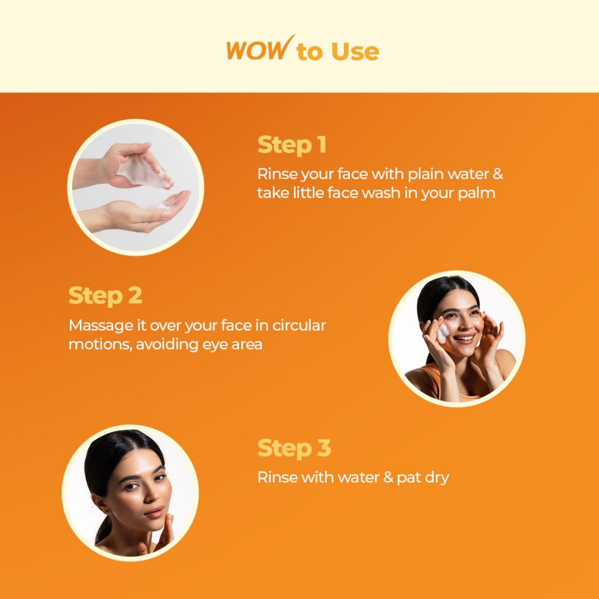 WOW Skin Science Brightening Vitamin C & Niacinamide Foaming Face Wash | For Brighter Glow | Built-in Brush for Deep Cleansing | Brightens & Evens Out Skin Tone | Face Wash for Women & Men | 150ml