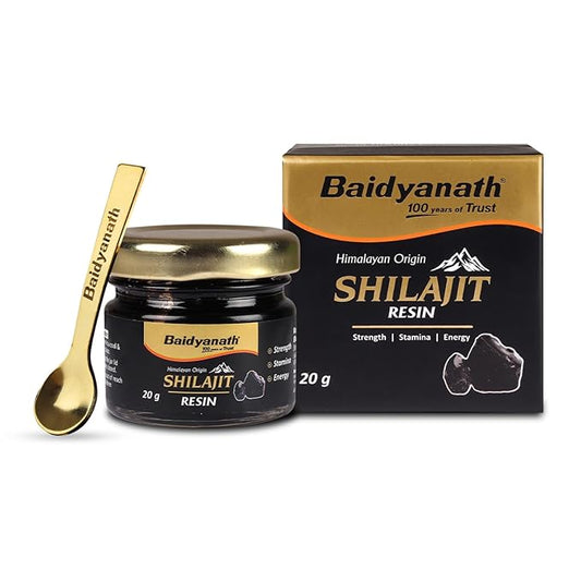 Baidyanath Himalayan Shilajit Resin 20g | Rich in Fulvic Acid|For Strength, Power & Stamina
