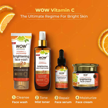 WOW Skin Science Vitamin C & Niacinamide Brightening Face Cream | Hydrates & Brightens Skin | Reduces Wrinkles | Fades Spots | Smoothens Complexion | Boosts Glow - 50 ml