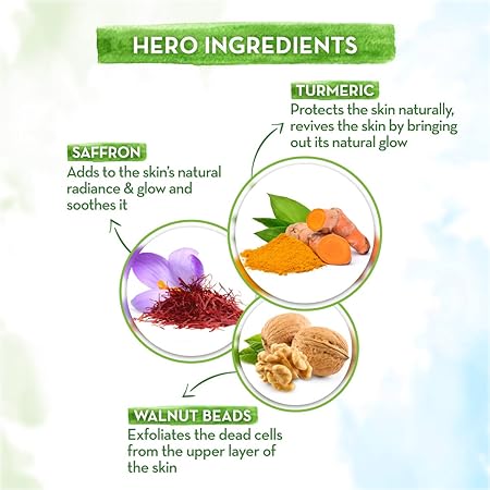 Mamaearth Ubtan Natural Face Wash with Turmeric & Saffron for Tan Removal and Skin Brightening 100 ml (Pack of 2)