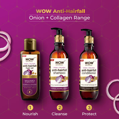 WOW Onion Black Seed Hair Oil - Controls Hair Fall - No Mineral Oil & Silicones - 200mL