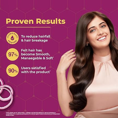 WOW Onion Black Seed Hair Oil - Controls Hair Fall - No Mineral Oil & Silicones - 200mL