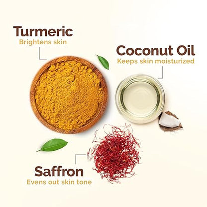 Mamaearth Ubtan Natural Glow Face Wash with Turmeric & Saffron for Tan Removal – 200 ml | Removes Tan | Brightens Skin