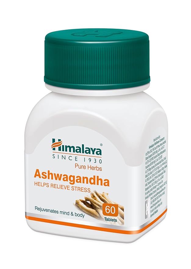 Himalaya Ashvagandha - General Wellness Tablets, 60 Tablets | Stress Relief | Rejuvenates Mind & Body