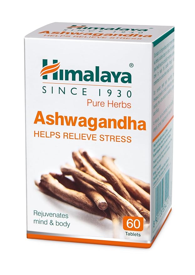 Himalaya Ashvagandha - General Wellness Tablets, 60 Tablets | Stress Relief | Rejuvenates Mind & Body
