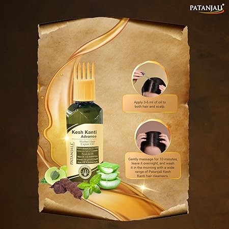 Patanjali Kesh Kanti Advance Herbal Hair Expert Oil 100ml, Stronger & Longer Hair for Women & Men, Nourishing Hair Oil Enriched with Amla, Reetha, Kalonji & Shikakai