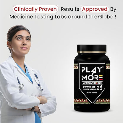 Herbal Deck Play MORE Powder for Men – African Herbal Formula | Boost Energy, Stamina, Vitality & Immunity | Supports Reproductive Health Naturally  |