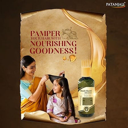 Patanjali Kesh Kanti Advance Herbal Hair Expert Oil 100ml, Stronger & Longer Hair for Women & Men, Nourishing Hair Oil Enriched with Amla, Reetha, Kalonji & Shikakai