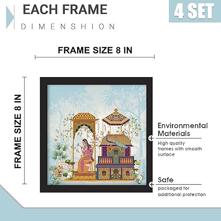 Rousrie Framed Art Painting For Home, Living Room, Hall | Traditional Paintings With Frame For Home Decor (Rajasthani)
