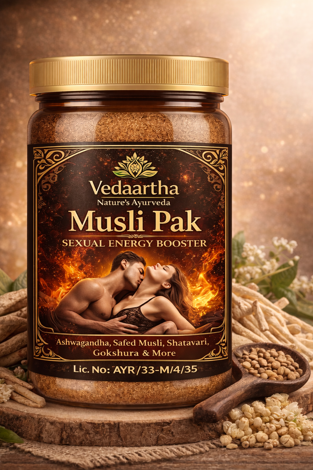 Vedaartha Musli Pak | Ayurvedic Herbal Vitality & Stamina Support for Men | Natural Energy Formula
