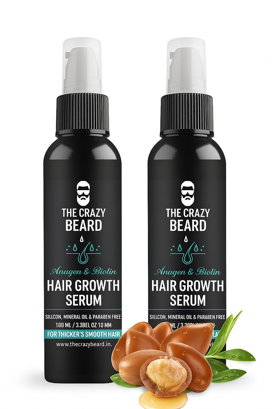 The Crazy Beard Hair Growth Serum – Strengthening & Nourishing Hair Serum for Thicker-Looking Hair 100ml– Lightweight Daily Use Formula
