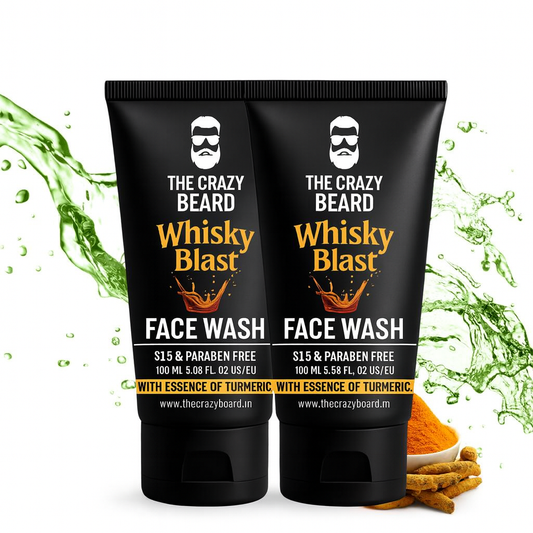 The Crazy Beard Whisky Face Wash – Deep Cleansing & Oil Control Face Wash for Men 100ml – Refreshing Daily Facial Cleanser