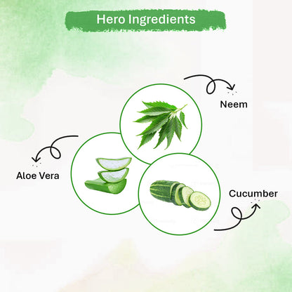 Oneway Happiness Neem & Aloe-Vera Face Wash For reduce Acne & Pimples 100ML  | BUY 1 GET 1 FREE |