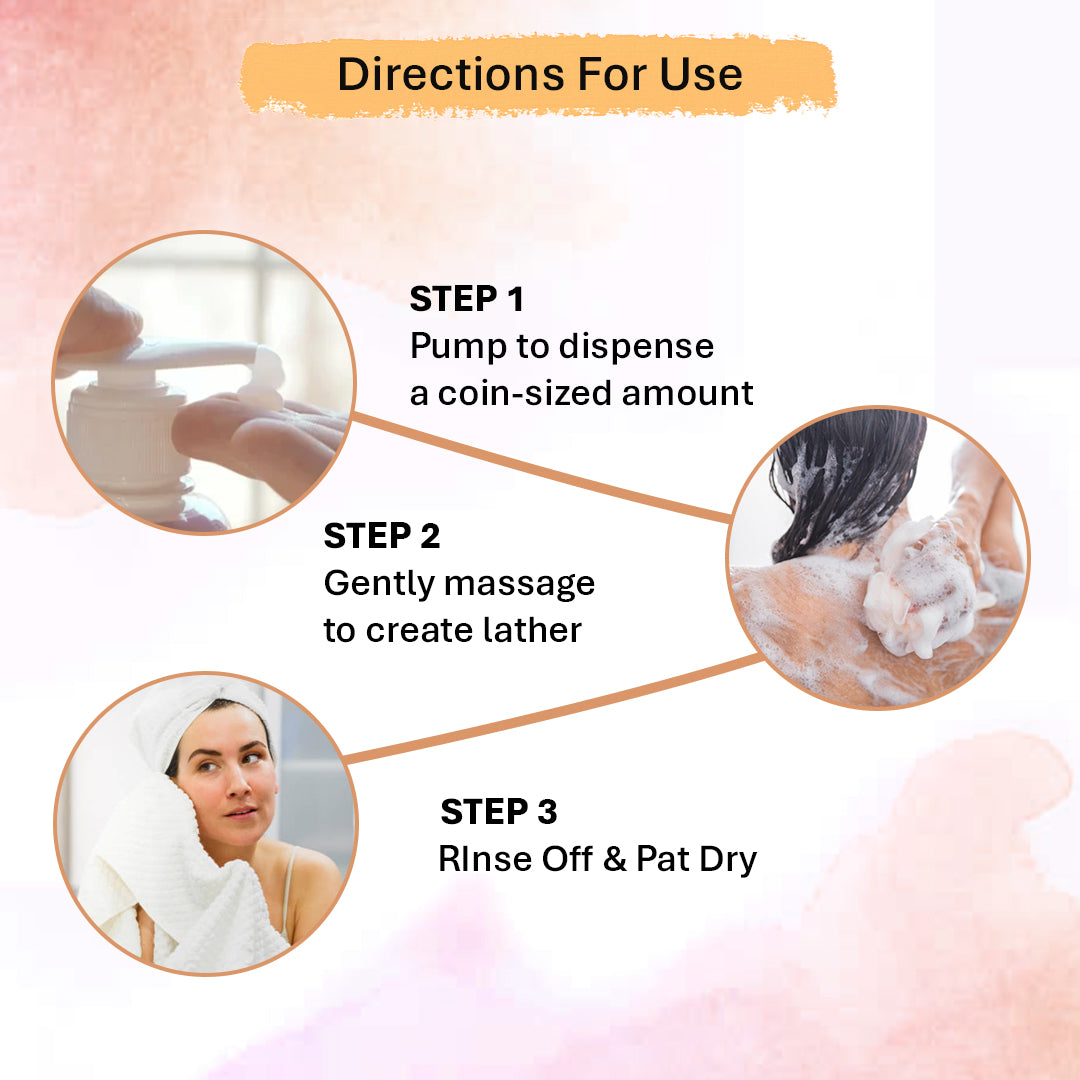 Oneway Happiness Apricot Body Wash with Vitamin E & Turmeric 300ml