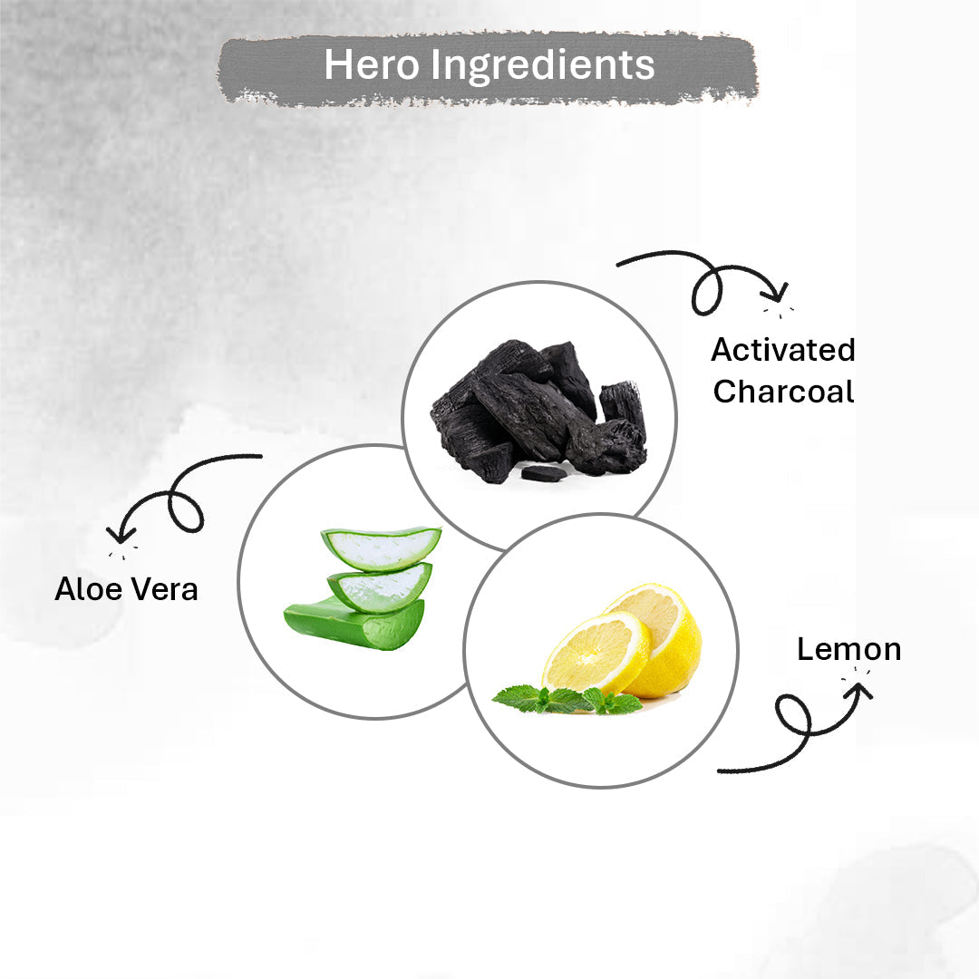 Face Wash Combo (Pack of 3) – Charcoal, Ubtan & Neem Aloe Vera 100ml EACH