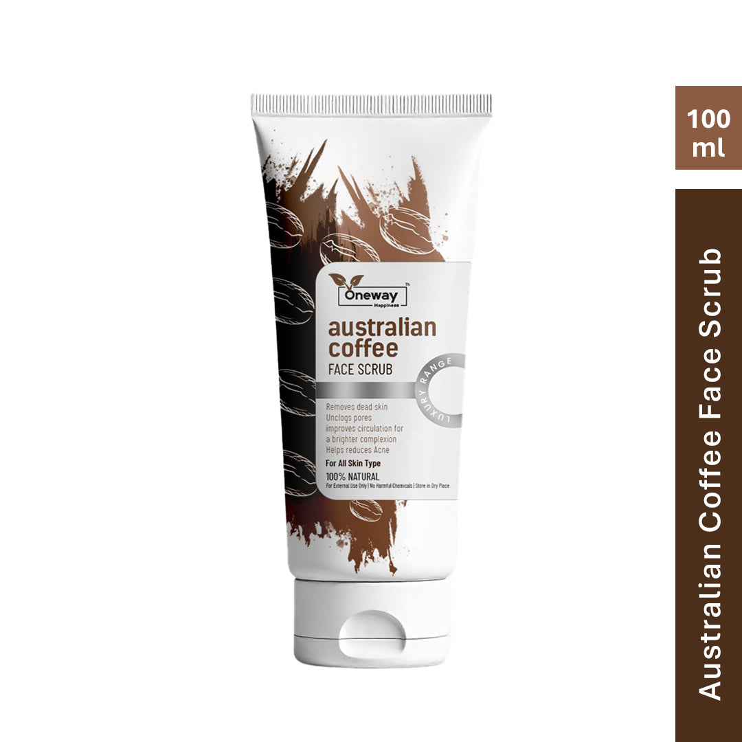 Coffee & Tea Tree Face Scrub – Exfoliate, Detox & Glow 100gm Each