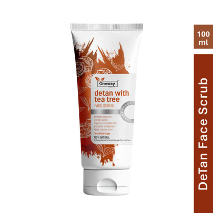 Coffee & Tea Tree Face Scrub – Exfoliate, Detox & Glow 100gm Each