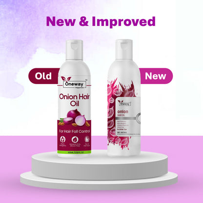 Oneway Happiness Red Onion Hair Oil with 28 Ayurvedic Herbs for Hair Growth & Hair Fall Control  | BUY 1 GET 1 FREE |