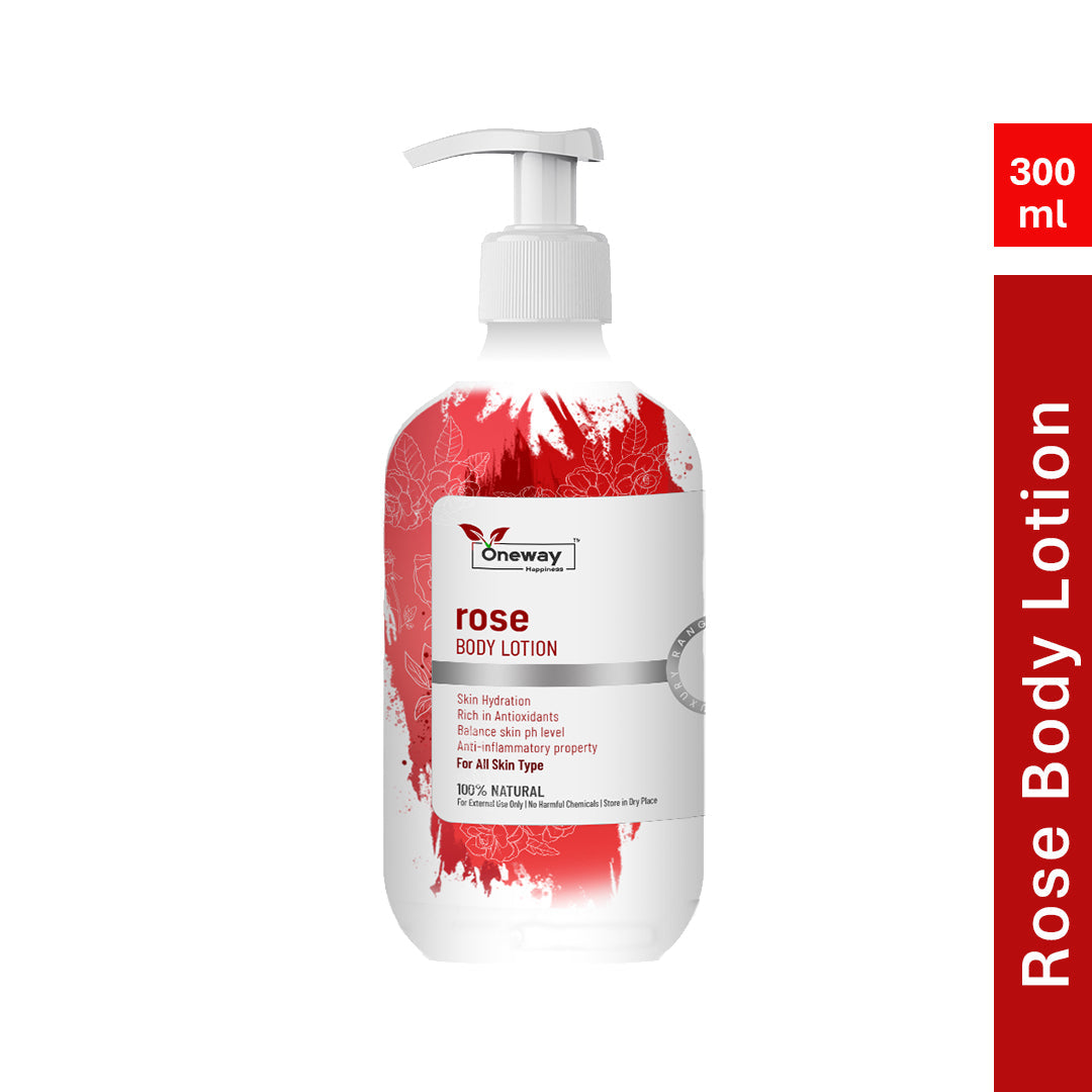 Oneway Happiness Rose Body Lotion with Aloe-Vera & Vitamin E for 24HR Nourishing | BUY 1 GET 1 FREE |