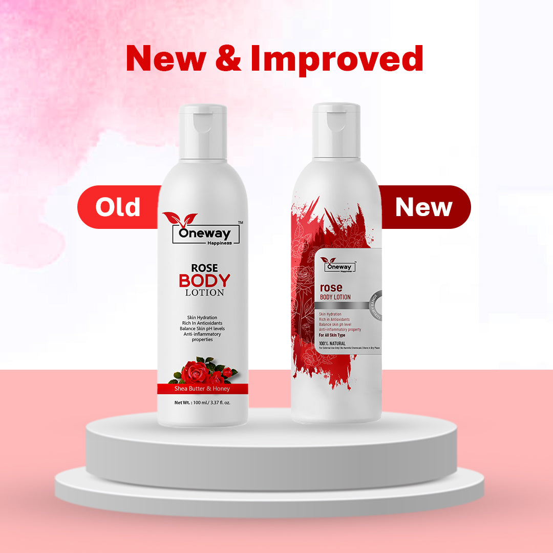 Oneway Happiness Rose Body Lotion with Aloe-Vera & Vitamin E for 24HR Nourishing | BUY 1 GET 1 FREE |