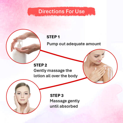 Hydrating Body Lotion with Vitamin C & Rose – 200ml Each