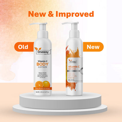 Oneway Happiness 10% Vitamin C Body Lotion Infused with Shea Butter & Honey | BUY 1 GET 1 FREE |