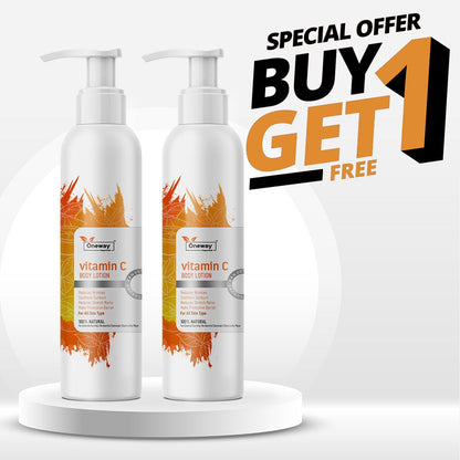Oneway Happiness 10% Vitamin C Body Lotion Infused with Shea Butter & Honey | BUY 1 GET 1 FREE |