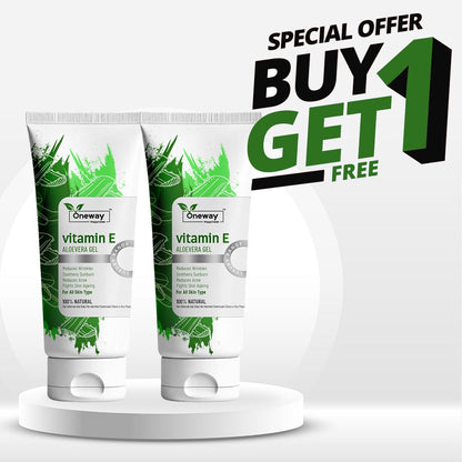 Oneway Happiness 100% Natural Aloe-Vera Gel with Vitamin C & E 100ML | BUY 1 GET 1 FREE |