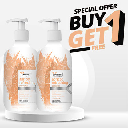 Oneway Happiness Apricot Body Wash with Vitamin E & Turmeric 300ml
