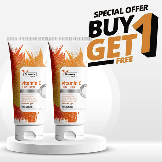 Oneway Happiness 10% Vitamin C Body Lotion Infused with Shea Butter & Honey | BUY 1 GET 1 FREE |