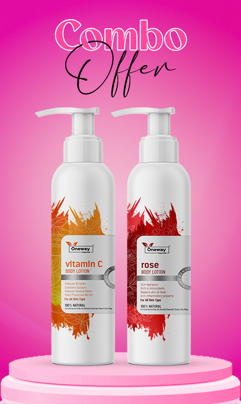 Hydrating Body Lotion with Vitamin C & Rose – 200ml Each