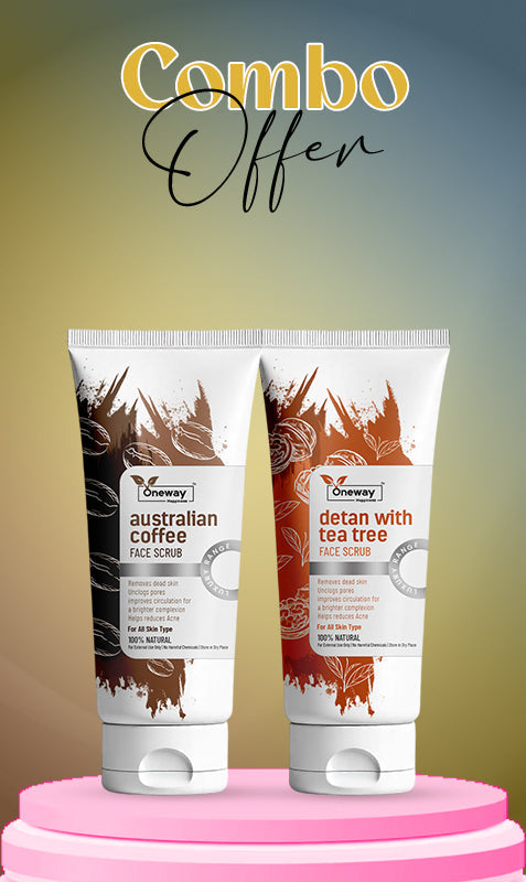 Coffee & Tea Tree Face Scrub – Exfoliate, Detox & Glow 100gm Each