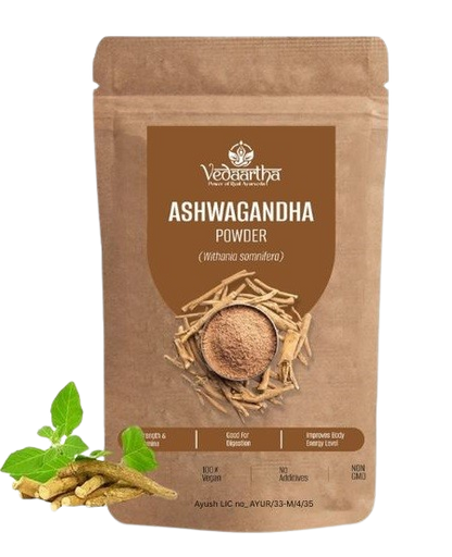 Vedaartha Ashwagandha Powder 100GM – Natural Stress Relief & Vitality Support | Ayurvedic Formula